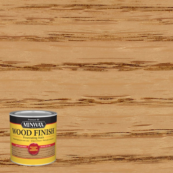 Minwax Wood Finish Semi-Transparent Golden Oak Oil-Based Penetrating Wood Stain 1/2 pt 221024444 - main